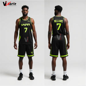Uniforme de Baloncesto Sublimado a Precio de Fábrica, 100% Poliéster, Secado Rápido, Absorbe la Humedad, Conjunto de Uniforme de Baloncesto vafir - Product Image 1