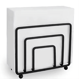 Porta Servilletas Vertical de Metal Negro Moderno, Dispensador de Papel para Mesa de Cocina, Restaurante o Cafetería - Product Image 5