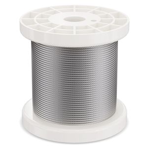 Cavo in Acciaio Inossidabile 304 da 330 Piedi, Kit Fune Metallica da 1/16 Pollici con 80 Manicotti, 20 Puntali, Resistenza alla Rottura di 450 Libbre, 7x7 Fili per Giardini - Product Image 6
