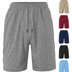 YLS <b>Men's</b> Custom Logo Sporty Basketball <b>Shorts</b> Awrah Muslim Mid-<b>Knee</b> Elastic Waist Solid 100% Polyester Worsted Fabric - Product Image 2