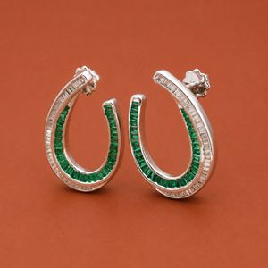 Pendientes de plata S925 con diamantes incrustados personalizados para mujer - Product Image 5