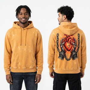 Sudadera con capucha personalizada tie-dye morada, estilo streetwear, con estampado gráfico Reaper, oversize, lavado vintage, tipo pullover, de forro polar, fabricante - Product Image 2