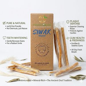 Bâtonnets de Siwak Miswak, lot de 12, soins dentaires à base de plantes, avec des matériaux végétaux naturels pour un nettoyage doux des dents et une haleine rafraîchissante - Product Image 1