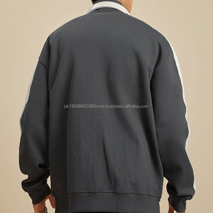 Chándales de Felpa con Capucha y Cremallera Completa, Diseño de Bloques de Color en Patchwork, 100% Algodón, Logotipo Personalizado, para Hombre - Product Image 4