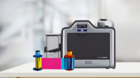 Printer Kartu ID Retransfer Dua Sisi HDP5000 FARGO 300 Dpi Resolusi Tinggi Aman PVC Antarmuka USB Siap Pakai SDK Stok 1 Tahun