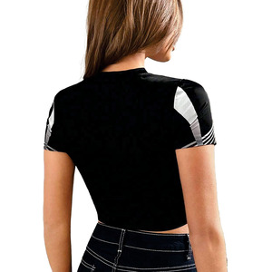 Custom Racing Crop Jersey Performance Fit Short Sleeve Motorsport Inspired Compression Crop <b>Top</b> for Teams Events Women’s Shirts - Product Image 2