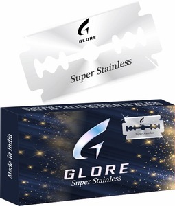 Cuchillas de afeitar de acero inoxidable de doble filo con revestimiento de platino, 5 cuchillas por paquete, 100 tarjetas colgantes, cartón, afeitado total para la cara y el cuerpo - Product Image 4