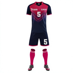 Men's Blue Gradient Soccer Jersey Kit Short Sleeve V-Neck Moisture Wicking Sublimated Print Athletic Fit All Seasons 2027 - Product Image 2