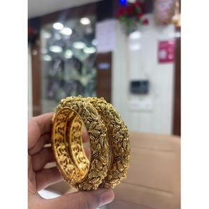 ชุดกำไลข้อมือทองเหลืองชุบทองคุณภาพพรีเมียม ประดับโมอิสซาไนต์สุดคลาสสิก ดีไซน์สองชิ้น สำหรับผู้หญิง สวมใส่ในงานแต่งงาน - Product Image 1
