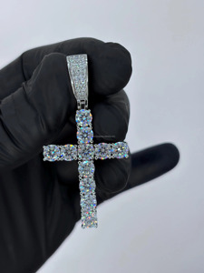 RB Gems Custom Christian Hip Hop Pendant 925 Sterling Silver <b>Initial</b> Letter with Lab Diamond VVS Moissanite Iced Rose Gold Women - Product Image 2
