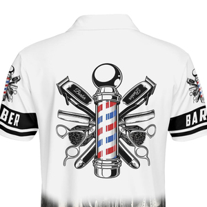 T-shirt de travail imperméable et décontracté pour coiffeur, uniforme de barbier le plus vendu, haut confortable et ajustable pour salon de coiffure - Product Image 4