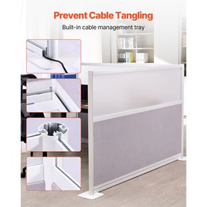 Confezione da 2 Divisori per Ufficio 183x122 cm, Pannelli Privacy in PET, Partizioni per Postazioni di Lavoro, Acrilico Satinato per Stanze Ospedaliere - Product Image 3