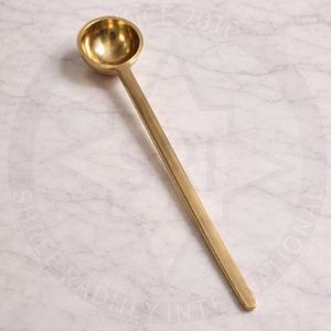 Cuchara Golchi Andhra de Latón Antiguo – Cuchara Tradicional Hecha a Mano para Servir / Cuchara para Aceite de Pooja - Product Image 2