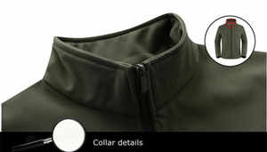 Veste bomber unisexe personnalisable, imperméable, coupe-vent, en polaire, couleur olive vert, col montant, fermeture éclair, séchage rapide, écologique, hiver - Product Image 4