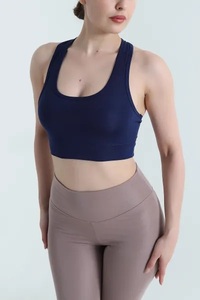 เสื้อชั้นในกีฬาโยคะสำหรับผู้หญิง Ever Glow Plus Size แห้งเร็วด้านหน้า ดีไซน์ไขว้ ตกแต่งคริสตัล ระบายอากาศได้ดี รองรับทรงได้ดีเยี่ยม - Product Image 2