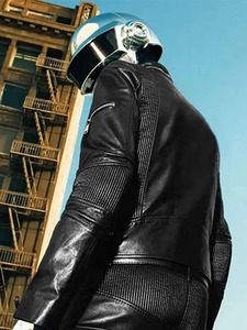 Men Futuristic Genuine Leather <b>Jacket</b> Cyberpunk Style <b>Biker</b> <b>Jacket</b> - Product Image 3