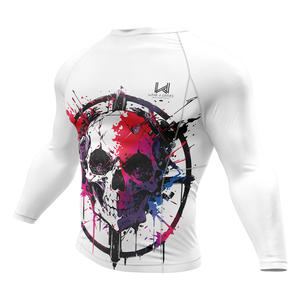 เสื้อรัดรูปออกกำลังกายผู้ชายแบบสลิมฟิตน้ำหนักเบา พิมพ์ลายได้ตามต้องการ แขนยาว สำหรับออกกำลังกาย - Product Image 5