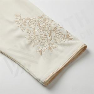 Abaya en mousseline brodée pour femmes avec strass, robe personnalisée pour femmes musulmanes, abaya deux pièces, design d'abaya musulmane pour femmes - Product Image 5