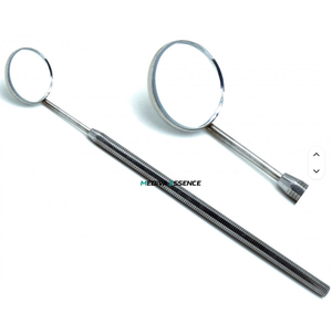 Stainless Steel Ergonomic Dental <b>Mirror</b> Round Mouth Manual Instrument with Knurled Grip for Clinic Use - Product Image 4