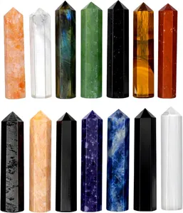 Pointe de crayon en angelite naturelle polie, pierre précieuse de cristal bleu, fournisseur en gros pour l'artisanat, les grilles de cristal et le bricolage - Product Image 5