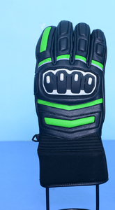 Guantes de Motocicleta Unisex de Cuero con Dedos Completos, Cierre de Gancho y Bucle, Protección Impermeable para Nudillos Duros, para Invierno y Actividades al Aire Libre - Product Image 3