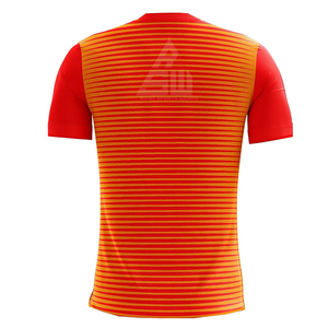 Maillots de football en stock à manches courtes imprimés 100 % polyester séchage rapide respirant service OEM personnalisable fabriqué au Pakistan – Le meilleur - Product Image 2