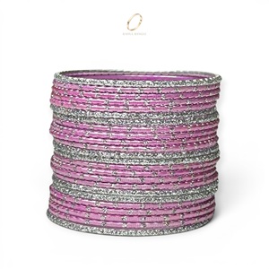 Juego de Brazaletes de Acero Inoxidable Rosa para Niñas, Bonitos y de Primera Calidad, para Fiestas, Joyería de Moda India, Fabricante - Product Image 2
