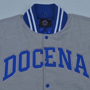 Blouson universitaire vintage d'hiver pour homme, style Letterman, coupe slim, avec manches personnalisées en polyester et élasthanne, boutons en corne - Product Image 6