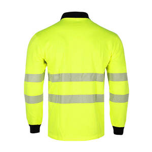 Best Selling Workwear Top Quality Safety Construction <b>Polo</b> Shirt Polyester High Visibility Reflective T-shirt - Product Image 5