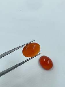Pierre naturelle en cornaline pour collier, couleur orange, 11,05 carats, taille 10x12mm, 2 pièces - Product Image 4