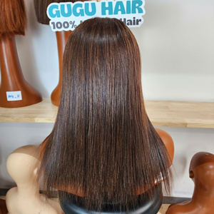 Perruque Lace Front Ombrée Cheveux Humains Lisses, Perruques Frontales en Dentelle Transparente, Cheveux Humains Couleur Blond Miel Pré-Pluckés pour Femmes - Product Image 4