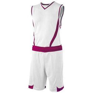 Conjunto de Camiseta de Baloncesto Unisex Blanca y Morada, Sin Mangas, Cuello en V, Absorbe la Humedad, Cintura Elástica, 380g, Para Todas las Temporadas, Impresión Sublimada - Product Image 5