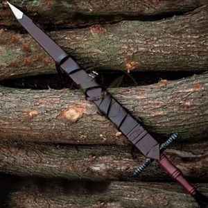 Espadas Personalizadas al por Mayor OEM, Espada Vikinga de Acero al Carbono de Grado Industrial Hecha a Mano de Alta Calidad para Campismo al Aire Libre con Funda - Product Image 6