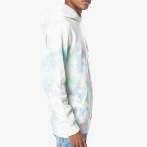 Sweat à capuche en molleton personnalisé pour hommes, motif camouflage abstrait, pull-over avec demi-fermeture éclair et cordon de serrage, style streetwear - Product Image 5