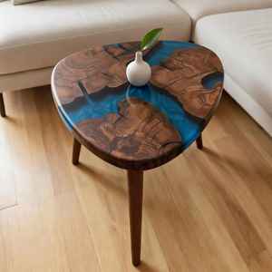 Muebles Modernos de Madera con Borde Natural, Hechos a Mano, Personalizados, Estilo Art Deco, Decoración de Lujo para Sala de Estar - Product Image 1