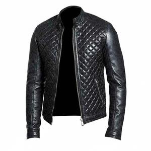 Ventes chaudes, meilleure qualité, nouvelle arrivée, veste en cuir de vache véritable à la mode pour homme, veste de moto - Product Image 1