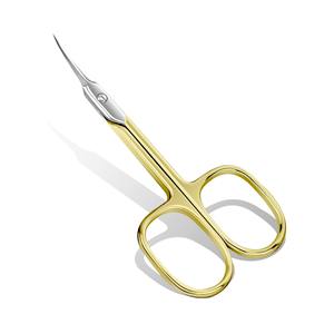Ciseaux à cuticules professionnels en acier inoxydable à lame courbée 9,5 cm pour droitiers avec manche en acier durable - Product Image 2