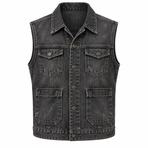 Chaleco de Mezclilla para Hombre, 100% Algodón, Relleno de Plumón, Estilo Casual para Invierno, Diseño Único Personalizable al por Mayor - Product Image 6