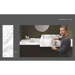 Statuario romain 800x2400x15mm Carreaux de granit artificiel de classe de sol blanc Onyx en porcelaine brillante - Product Image 6