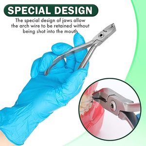 Manual Surgical Stainless Steel Orthodontic <b>Pliers</b> Dental Lab Wire Cutters Band Removing Forceps Ergonomic Tools - Product Image 4
