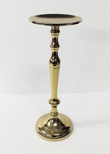 Gold Color Customized Modern Handmade Candlestick <b>Holder</b> Christmas Tabletop Decorative Antique Metal candle Stand - Product Image 3