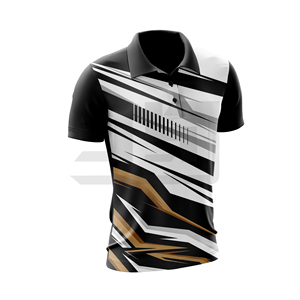 T-shirt à col en coton 100 % respirant, léger et décontracté à manches courtes, coupe confortable pour le bureau ou le golf - Product Image 4