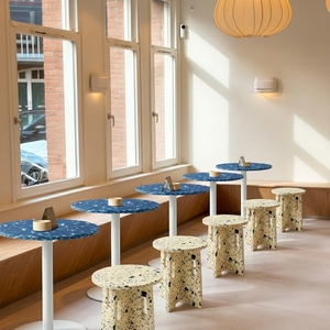 Mesa de Centro de Plástico Reciclado, Diseño Moderno, Impermeable, Duradera, Ecológica, Muebles para el Hogar, Escuela, Sala de Estar, Hotel, Uso en Interiores, Metal - Product Image 6