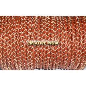 Cordones de Cuero Bolo de 4mm de Alta Calidad, Modernos y Coloridos, Trenzados, para Manualidades, Componentes de Joyería, Logotipo Personalizado - Product Image 4