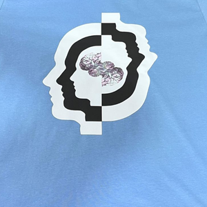 Camiseta de hombre con logo personalizado de alta demanda, estilo urbano, color azul claro, gráfico, de alta calidad, manga corta, impresión DTF, para verano. - Product Image 4