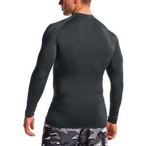 OEM Men's Premium Quality Rash Guard Sublimation Printed Polyester Front Gym Fitness Surfing Diving Compression Shirts - Product Image 5