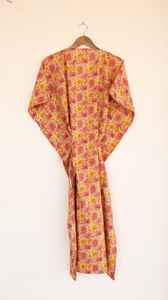 Vestido Kaftán de Algodón Indio Hecho a Mano para Mujer, Talla Grande, Estilo Boho de Verano - Product Image 2