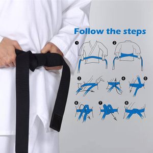 Cinturones de Karate de Alta Calidad para Entrenamiento Deportivo Casual en Interiores, Cinturones de Karate Gi para BJJ, MMA y Judo con MOQ Bajo - Product Image 5