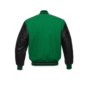 High quality 100% Wool Body and <b>Genuine</b> Cowhide Leather Sleeves Letterman Breathable plus size Varsity Jacket - Product Image 3