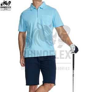 Camiseta Polo de Manga Corta para Hombre, con Media Cremallera, Rayas Verticales Azul Marino y Blancas, Estilo Casual, Fabricante Personalizado OEM - Product Image 2